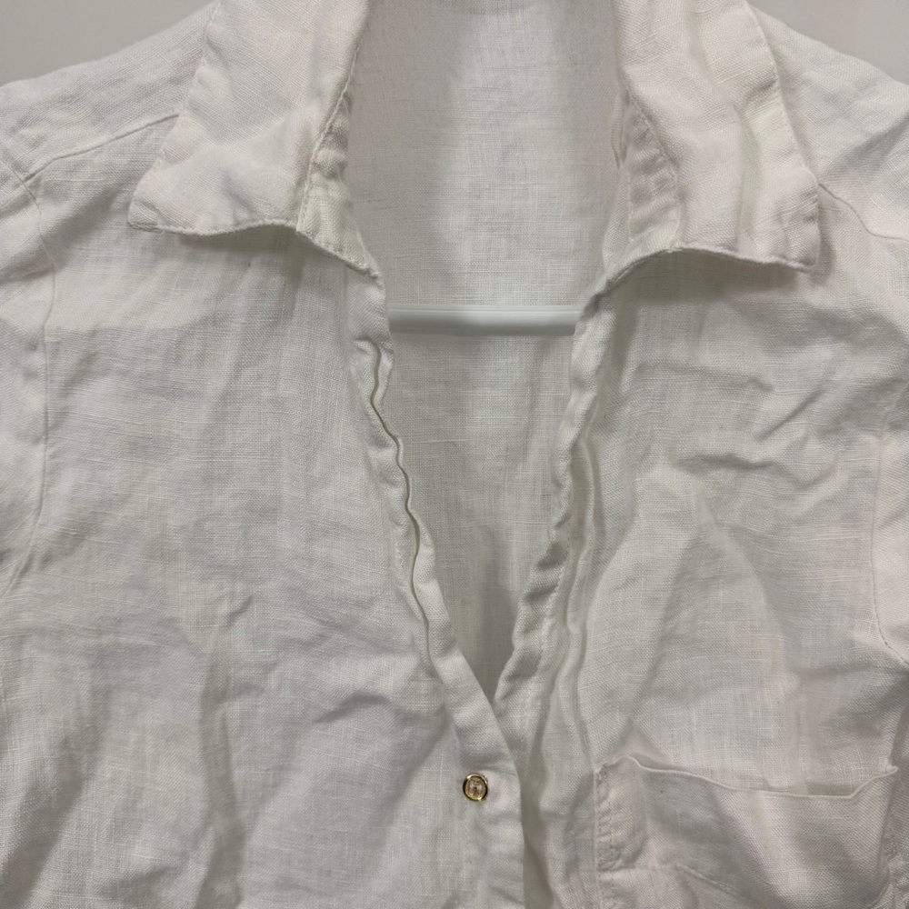 ZARA WOMEN LINEN SHIRT BUTTONDOWN SIZE XS - Picture 4 of 4